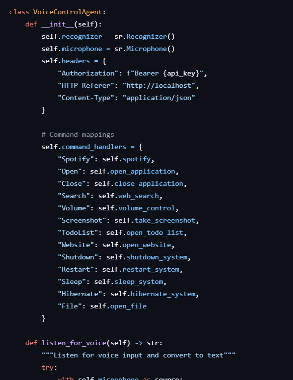 AI Agent code snippet